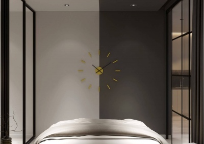 дизайн интерьера спальни однокомнатной квартиры в ЖК Акварель от KAKADU-STUDIO