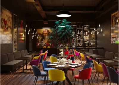 дизайн проект бара-кальянной от KAKADU-STUDIO