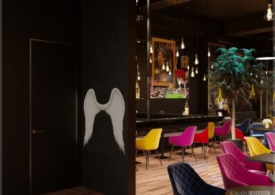 дизайн проект интерьера бара-кальянной от KAKADU-STUDIO