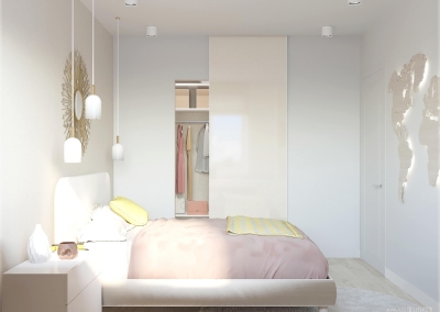 спальня смарт-квартиры в скандинавском стиле фото