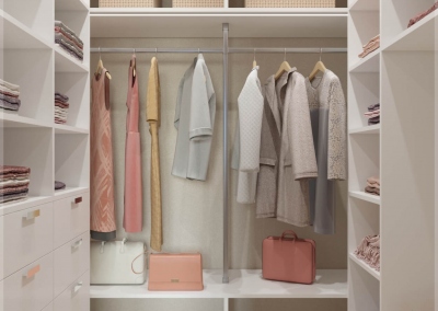 гардеробная в однокомнатной смарт-квартире 40 кв м в скандинавском стиле фото