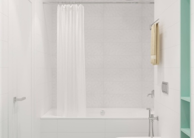 дизайн ванной комнаты в однокомнатной смарт-квартире фото